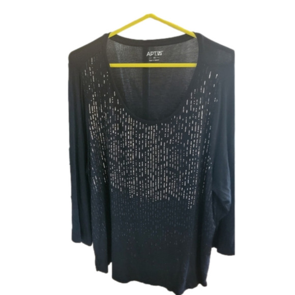 Apt 9.  Black with gold foiled pattern down the front. Excellent used condition. - Picture 1 of 4